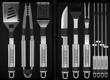 Komplet pribora za STILHOFF STRONG GRILL, 11 kosov, 10 kosov + kovček