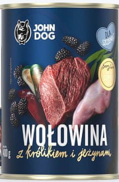 John Dog John Dog Puppies | Berry | 400g pločevinka - govedina in zajec z robidami 400g