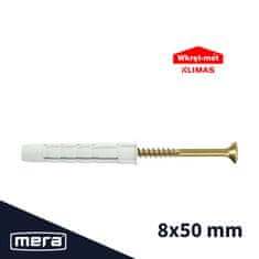 Wkret-Met Univerzalni mozniki Screw-met 8x50 z ugreznjenim vijakom pz 4,5x80 100 kosov