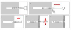 Wkret-Met Univerzalni mozniki Screw-met 8x50 z ugreznjenim vijakom pz 4,5x80 100 kosov