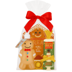 AURA Božični darilni set - milo za piškote + krema za snežaka + hišica s piškoti