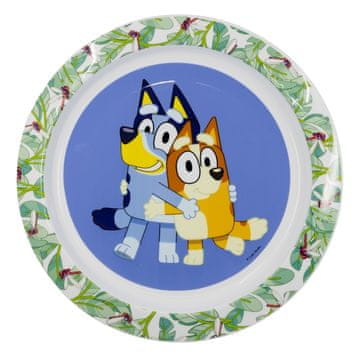 Stor Plastični ploščati krožnik Bluey za mikrovalovno pečico, otroški, plastični
