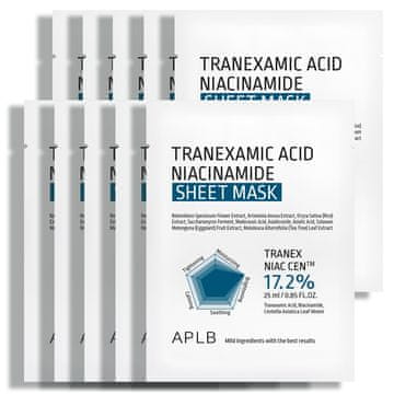 shumee Aplb maska za obraz z traneksamsko kislino in niacinamidom 10 kosov x 25 g