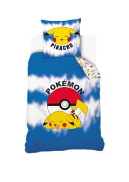 Carbotex Otroška posteljnina Pokemon 160x200 Komplet posteljnine s Pikachu bombažem