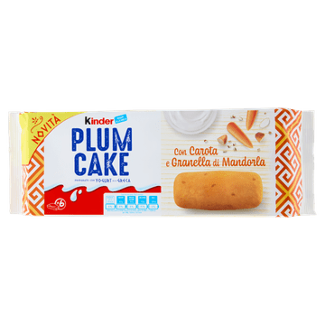 KINDER Slivove torte z jogurtom, korenjem in italijanskimi mandlji 192 g - Kinder