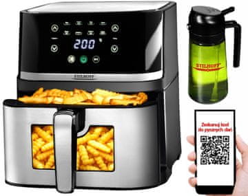 shumee Velik cvrtnik na vroč zrak 6,5 l cvrtnik na vroč zrak + razpršilec 2 v 1