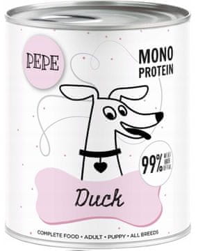 Paka Zwierzaka Pet Paka | Pepe | Mokra pasja hrana - 800g pločevinka - Raca | Raca 800g