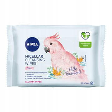 Nivea Nivea negovalni micelarni robčki 3v1 za odstranjevanje ličil 25 kosov.