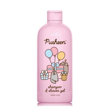 shumee Pusheen šampon in gel za prhanje z vonjem malinovih balonov 500 ml L