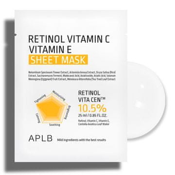 shumee Maska za obraz z retinolom in vitaminom C ter vitaminom E Aplb 25 ml