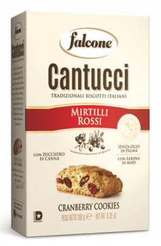 Falcone Piškoti s suhim jagodičevjem Cantucci Mirtilli Rosii 180g - Falcone