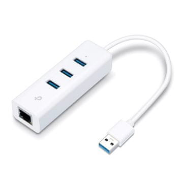 shumee TP-Link UE330 USB 3.0 3-portni hub in gigabitni ethernetni adapter