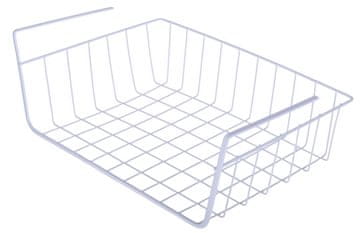 shumee Viseča košara pod polico, kovinski organizator, 35 cm, bela košara