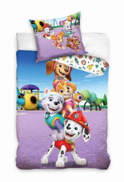 Carbotex Otroški posteljni komplet PAW Patrol 140 x 200 cm 100% bombaž skye