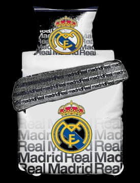 BrandMac Posteljnina Real Madrid King 140 x 200 cm bombažna nogometna žoga