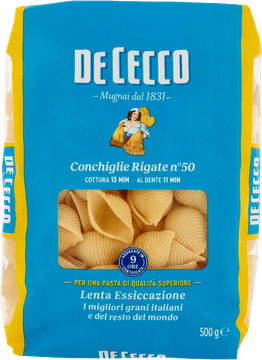 De Cecco Testenine v školjkah Pasta di Semola Conchiglie n50 500g -