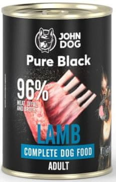 John Dog John Dog Adult | Pure Black | 400g pločevinka - jagnjetina 400g