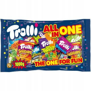 Trolli Žele bonboni mešanica okusov in oblik Vse v enem 1 kg - Trolli