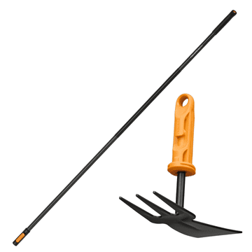 Fiskars Vrtna motika Fiskars Oneclick z vilami 5 cm + ročaj 161 cm