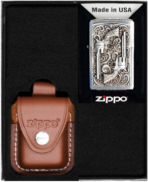 shumee Darilni set vžigalnikov Zippo z emblemom revolverja št. 2