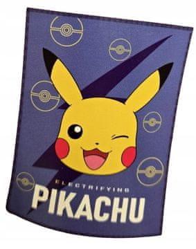 Carbotex Otroška odeja Pokemon Pikachu iz flanele 130 x 160 cm