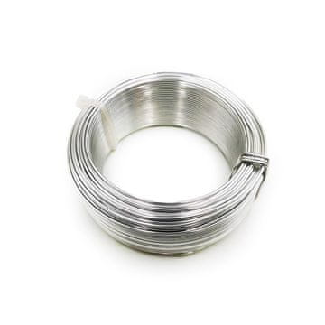 shumee Cvetlična žica - majhen obroč - 1 mm x 50 m - srebrna