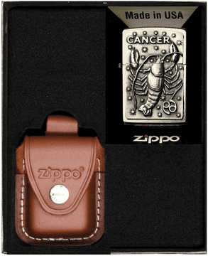 shumee Komplet vžigalnikov Zippo zodiak rak darilo št. 2