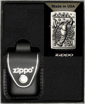 shumee Komplet vžigalnikov Zippo zodiak rak darilo št. 3