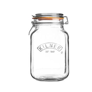 Kilner 1,5-litrski kvadratni kozarec s sponko / Kilner