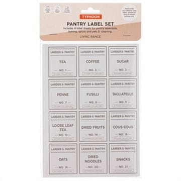 shumee Komplet 91 papirnatih etiket, beli / Typhoon
