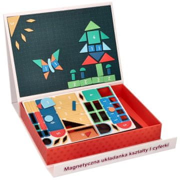 Adam toys Magnetna sestavljanka - Oblike in številke