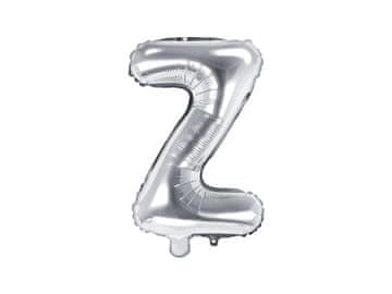 PartyDeco Folija balon črka "Z" srebrne barve 35 cm