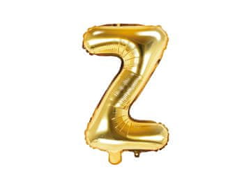 PartyDeco Folija balon črka "Z" zlate barve 35 cm