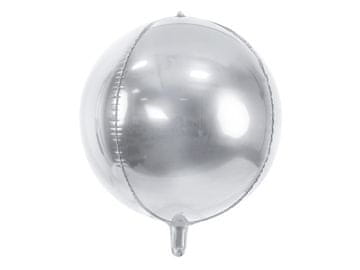 PartyDeco Folija balon srebrne barve, 40 cm