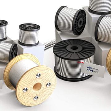 shumee Stahlseil | 3 mm | 150m | Edelstahl inox | 7x7 mittelweich | Drahtseil für Rankhilfe Rostfrei Seil Stahl Draht Forstseil Windenseil Spannseil Geländerseil