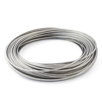 shumee DQ-PP stahlseil | 4 mm | 20m | Edelstahl inox | 7x7 mittelweich | Drahtseil für Rankhilfe Rostfrei Seil Stahl Draht Forstseil Windenseil Spannseil Geländerseil