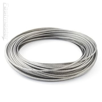 shumee Stahlseil | 1 mm | 5m | Edelstahl inox | 7x7 mittelweich | Drahtseil für Rankhilfe Rostfrei Seil Stahl Draht Forstseil Windenseil Spannseil Geländerseil
