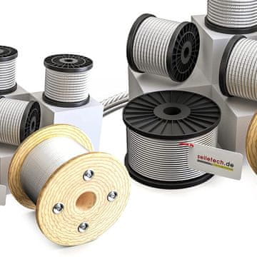 shumee Stahlseil | 2 mm | 40m | Edelstahl inox | 7x7 mittelweich | Drahtseil für Rankhilfe Rostfrei Seil Stahl Draht Forstseil Windenseil Spannseil Geländerseil