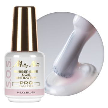 shumee Gumijasta podlaga za fleksibilne nohte, manikuro, pedikuro in okraske. S.O.S. Antidotum Pro Salon Molly Nails Milky Blush 15g
