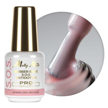 shumee Gumijasta podlaga za fleksibilne nohte, manikuro, pedikuro in okraske. S.O.S. Antidotum Pro Salon Molly Nails Sparkling Mousse 15g