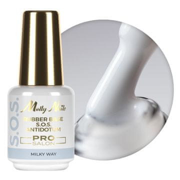 shumee Gumijasta podlaga za fleksibilne nohte, manikuro, pedikuro in okraske. S.O.S. Antidotum Pro Salon Molly Nails Milky Way 15g
