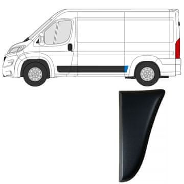 shumee Letva zadnjega levega blatnika Fiat Ducato Citroen Jumper Peugeot Boxer 2014-2026 Opel Movano C 21- črna 57N10021