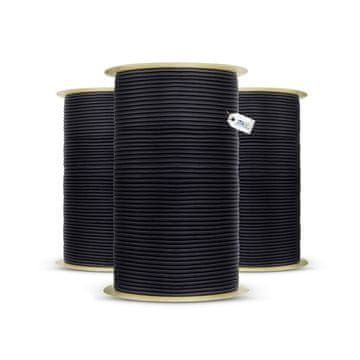 shumee DQ-PP schwarzes gummiseil - 5mm - 5m - Expander Gummischnur Elastiches Gummikordel Spannseil Planen Spangummi