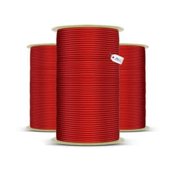 shumee DQ-PP rotes gummiseil - 10mm - 100m - Expander Gummischnur Elastiches Gummikordel Spannseil Planen Spangummi