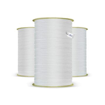 shumee DQ-PP WEIßES gummiseil - 12mm - 30m - Expander Gummischnur Elastiches Gummikordel Spannseil Planen Spangummi