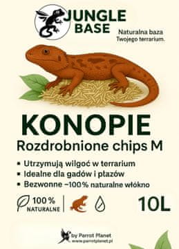 shumee Jungle Base-Hemp Shredded Chips M - naravni substrat iz konopljinih vlaken za plazilce in dvoživke 10 litrov