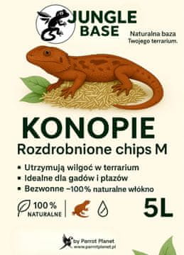 shumee Jungle Base-Hemp Shredded Chips M - naravni substrat iz konopljinih vlaken za plazilce in dvoživke 5 litrov