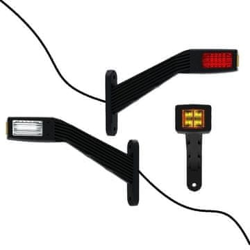 shumee LED pozicijska svetilka 12V-36V, desna na gumijastem ročaju, tribarvna, dolga, z 0,3m kablom FT-145 P LED