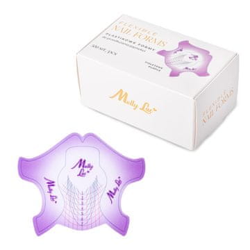MollyLac Šablone za podaljševanje nohtov iz plastike za gel akril MollyLac Fleksibilne vijolične 500 kosov