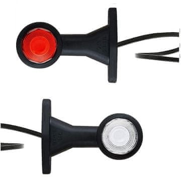 shumee Bela in rdeča žarnica 12V-24V na dolgem ravnem gumijastem držalu s kablom 2×0,75 mm² - FT-033 B